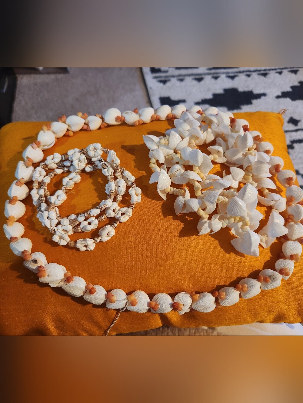 Small Shell Necklace Collecton Plus Shell Bracelet